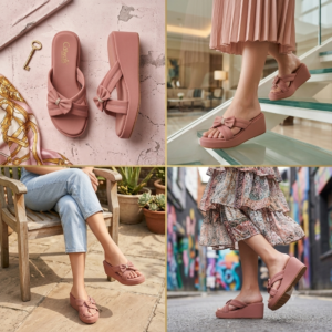 Introducing the Dusty Rose Wedge Sandals by Catwalk